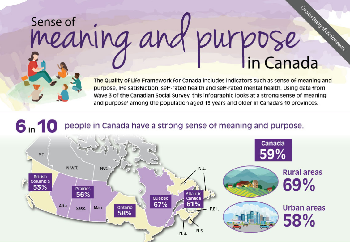 Sense of meaning and purpose in Canada