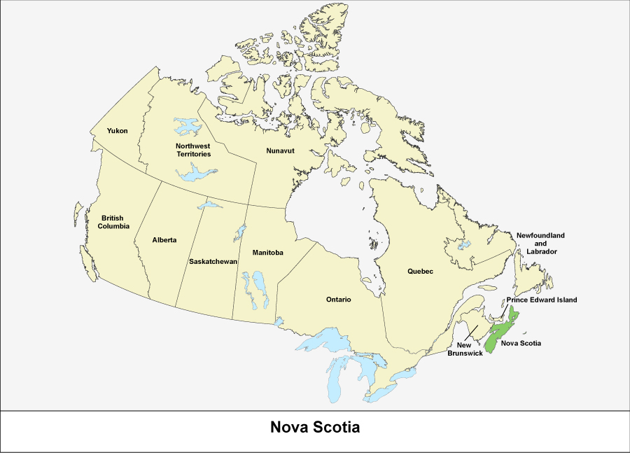 Political Map Of Nova Scotia