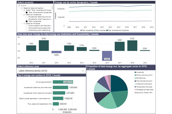 Physical flow account for energy use: Interactive tool