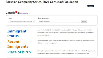 Focus on Geography Series, 2021 Census of Population