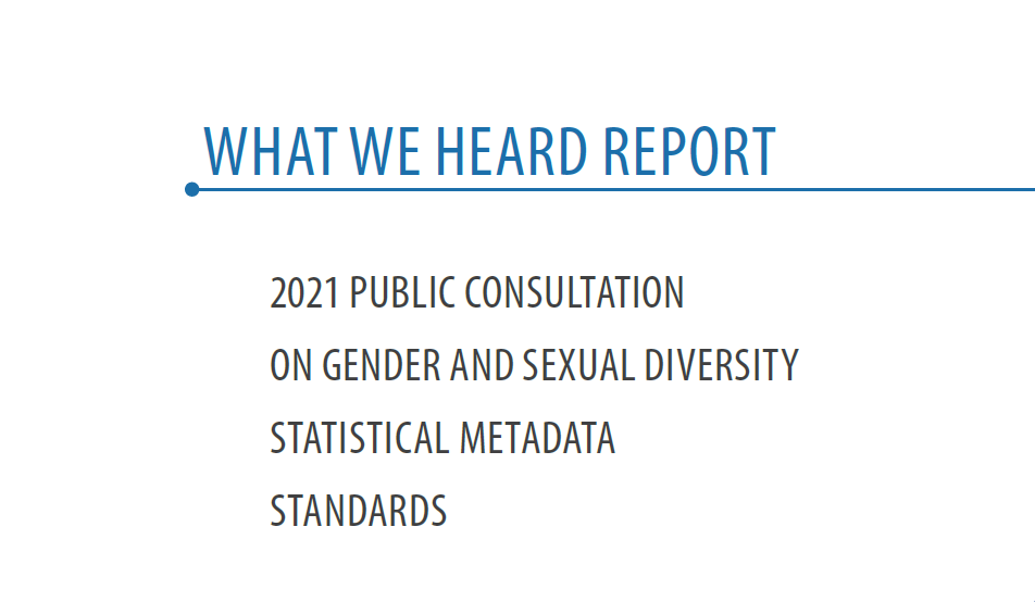 What We Heard report: 2021 Public consultation on gender and sexual diversity standards